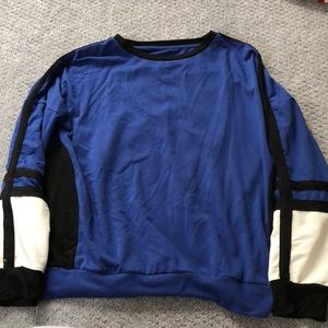 Contrast Panel Drop Shoulder Sweatshirt